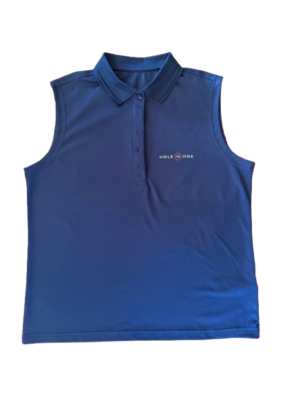 Polo sans manches bleu