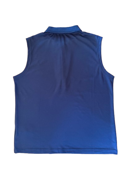 Polo sans manches bleu