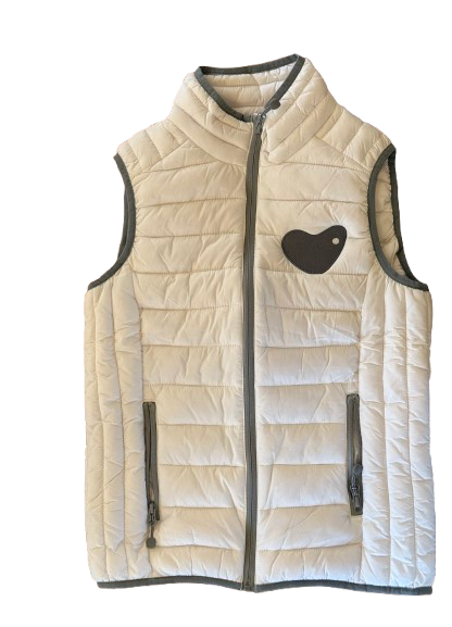 Body warmer logo cœur sans manches beige