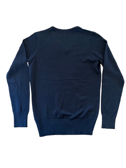 Pull col en V bleu marine